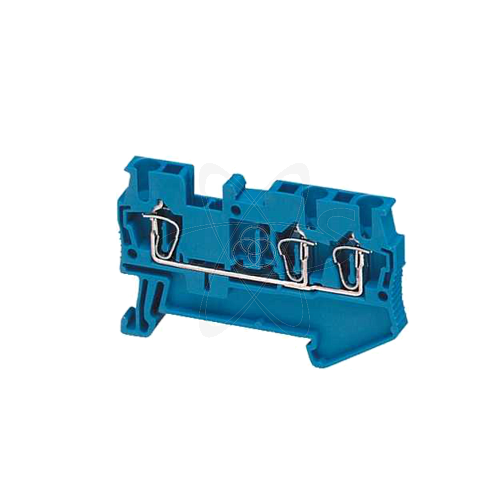 Зажим клеммный безвинтовой (ЗКБ) 3 вывода 1,5 мм2 17,5А синий TDM