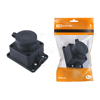 Розетка с заглушкой настенная каучук 2Р+РЕ 16А 