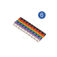 Маркер наборный - символ "6" голубой 1,5 мм2 (150 шт.) TDM