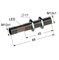 Индуктивный датчик PS2-12M68-4N11-С4 (PNP.NO)