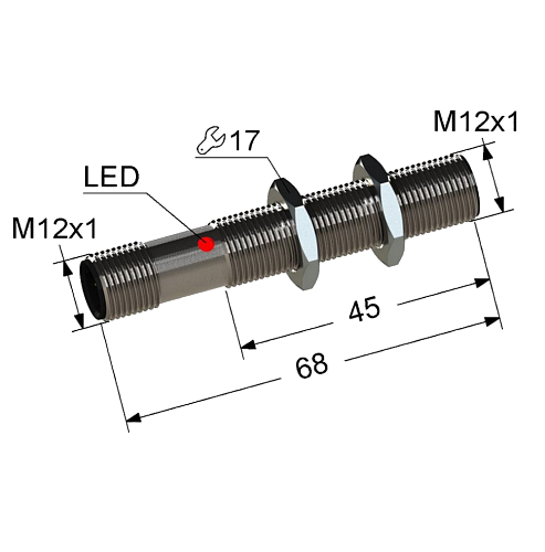 Индуктивный датчик PS2-12M68-4N11-С4 (PNP.NO)