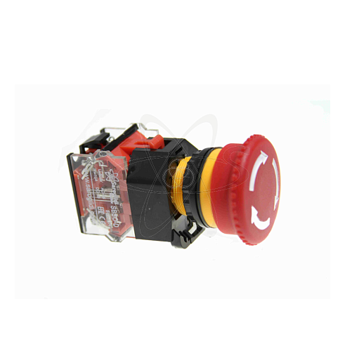 Кнопка SBS0-DY-11TS Грибок красный с фикс.и поворотн. размык 1з+1р