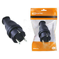 Вилка прямая каучук 2Р+РЕ 16А