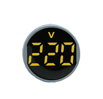 Вольтметр мини ADV-22DV(O) оранжевый (Круглый)