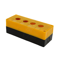 Корпус КП104 для кнопки 4 места желтый