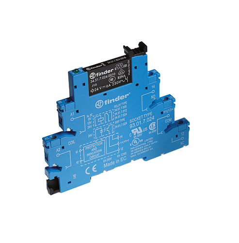 Реле интерф модуль 34.51.7.060.5010+93.01.0.240 1с.о.6A 240В AC/DC