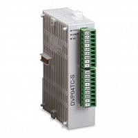 DVP04TC-S  Модуль измерения температуры: 4 термопары K/J, 14bit (0.1°C), 24V DC Power, RS485, Slim