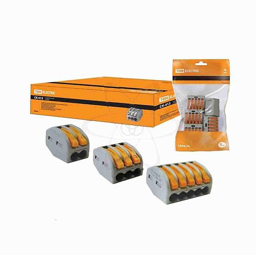 Соединительная клемма 3 входа СК-413 (2,5мм2)