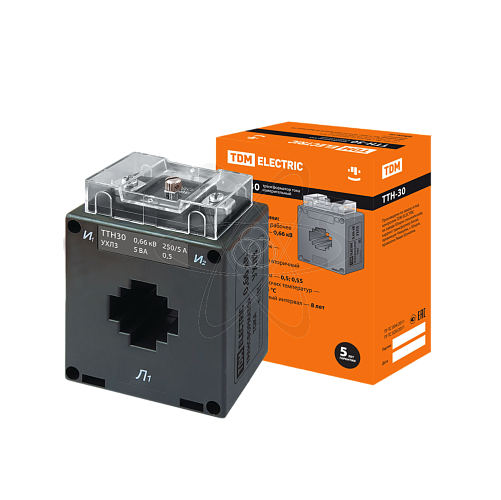 Трансформатор тока ТТН30/250/5- 5VA/0,5 TDM