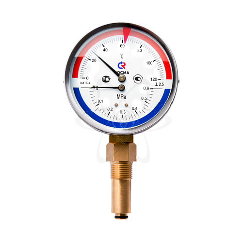 Термоманометр ТМТБ 31Р.2 (0...120С) (0...0,6МPа) G1/2 кл2.5