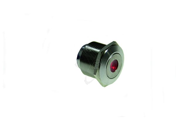 Кнопка  HBS1-AGQ22-11D/S (конектор R5) (1NO+1NC) с подсветкой красный (R) 230В.