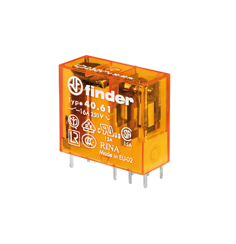Реле Finder 40.61.8.230.4000; 1CO 16A; контакты AgSnO2; катушка 230В AC