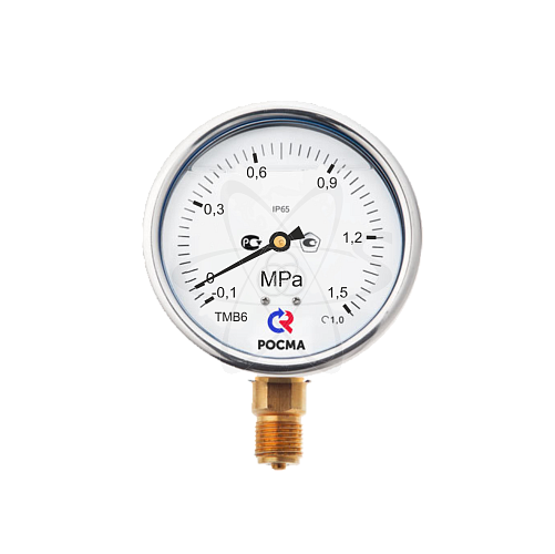 Мановакуумметр ТМВ-620Р.00 (-0,1...+1.5МPа) M20x1,5.1,0 с гидрозаполнением