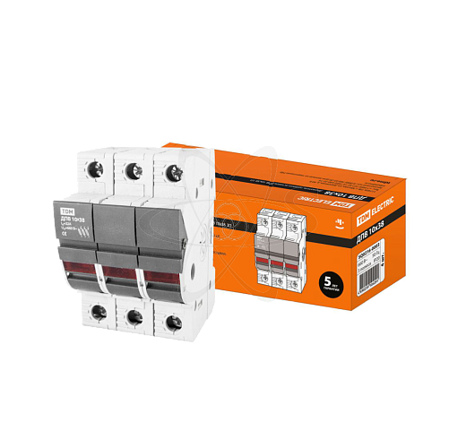 Держатель плавких вставок ДПВ 10х38 3П