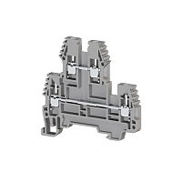 Клеммник PIK2.5N 2-х ярусный 2.5мм2 (серый)