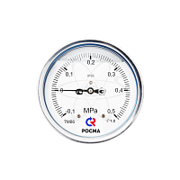 Мановакуумметр ТМВ-621Т.00 (-0,1...+0,5МРа) М20х1,5.1,0 с гидрозаполнением