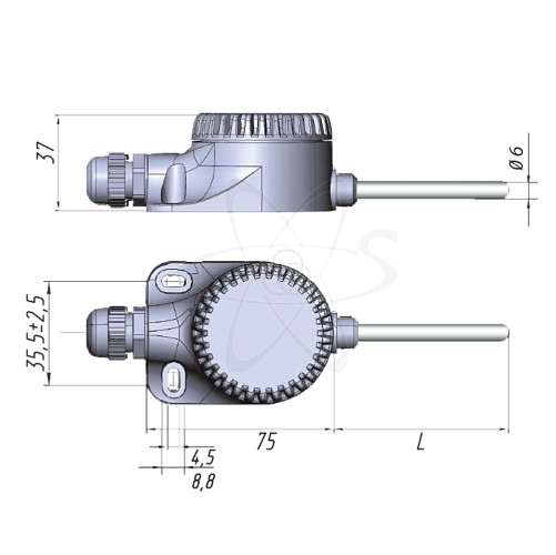 ДТС125Л-PT100.В3.60(Pt100, L=60мм, d=6мм, -60+100С)