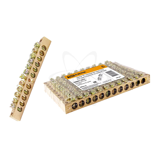 Шина "N" нулевая 8x12мм 12/2 (12 групп/крепеж по краям) TDM