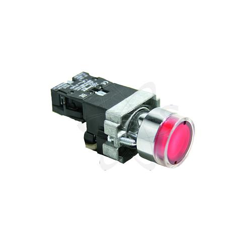 Кнопка SBY5-01D/R/220 ,LED.1NC