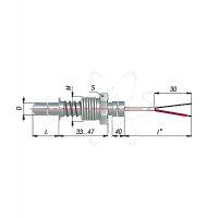 ДТПL124-00.60/1,5К (ТХК, L=60мм, d=6,каб-1,5м.-40+400С)