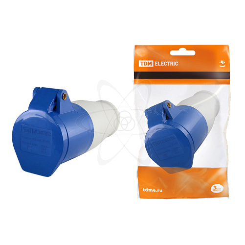 Розетка 223  2Р+РЕ 32А 220В IP44 TDM