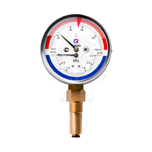Термоманометр ТМТБ 41Р.1 (0...150С) (0...2,5MPa)G1/2 кл2,5