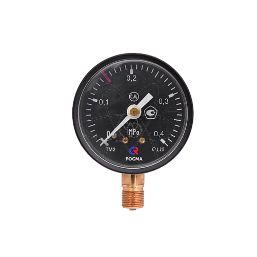 Манометр ТМ-210Р.00(0...0,4 МPа) C2H2 (ацетилен) М12х1.5 кл2.5