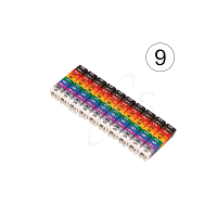 Маркер наборный - символ "9" белый 2,5 мм2 (150 шт.) TDM