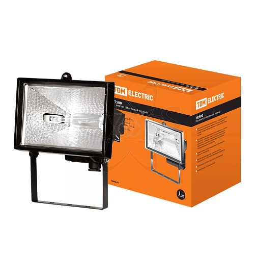 Прожектор ИО500 галогенный черный IP54