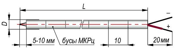 ДТПL021-1,2/0,2 (ТХК  каб. 0,2м, -40+600С)
