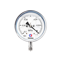 Вакуумметр ТВ-321P.00 (-0,1...0 MPa) М12х1.5.150C.1.5 с гидрозаполнением