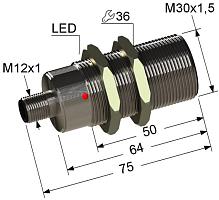 Индуктивный датчик ВБ2.30М.75.10.5.1.С4 (PNP.NO+NC)
