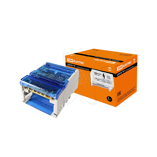 Шина нулевая на DIN-рейку в корпусе 4х7 групп