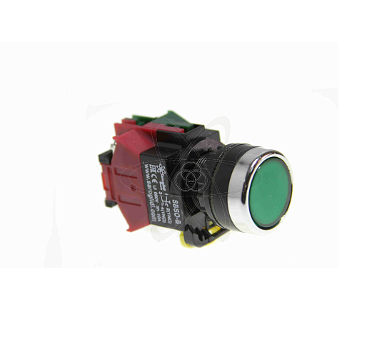 Кнопка SBS0-BY-11 без подсветки зеленый  (G) 1з+1р