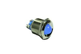 Лампа HBGQ22G-D/N нерж.сталь.LED  синий  110В-AC/DC