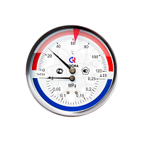 Термоманометр ТМТБ 41Т.3 (0...120С) (0...0,25МPа) G1/2 кл2.5