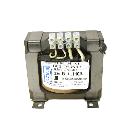 Трансформатор понижающий ОСО-0,25 кВа 220/110В