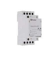 Модульный контактор; 4NO 25А; контакты AgSnO2; катушка 24В АС/DC; ширина 35мм; мех.индикатор + LED