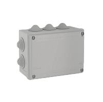 Коробка распределительная открытой установки 190х140х70мм с кабельными вводами, IP55, 10 вводов 