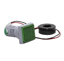 Вольт-амперметр мини ADV-22DFAV(G) зеленый