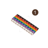 Маркер наборный - символ "1" коричневый 1,5 мм2 (150 шт.) TDM