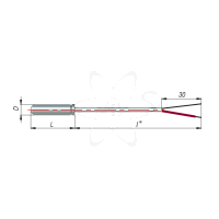 ДТПL014-00.25/2(ТХК, L=25мм, каб. 2м, d=5мм, -40+400С)