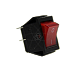 Тумблер клавишный KCD2-201 широкий 20А-250V 4 ножки красный
