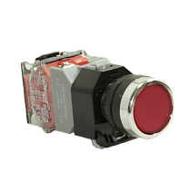 Кнопка SBS0-DY-11D с подсветкой красный  (R) 230В 1з+1р