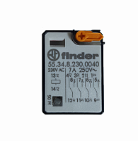 Реле Finder 55.34.8.230.0040 7А 230V 4 группы