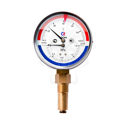 Термоманометр ТМТБ 41Р.1 (0...120С) (0...1,6МPа) G1/2 кл2.5