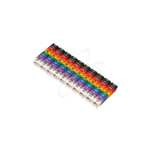 Маркеры наборные - комплект цифр "0"--"9"  6 мм2 ТДМ