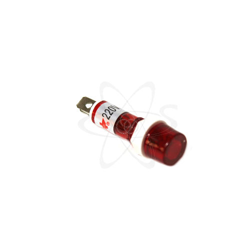 Лампа N диам. 9мм обычная красная 230В