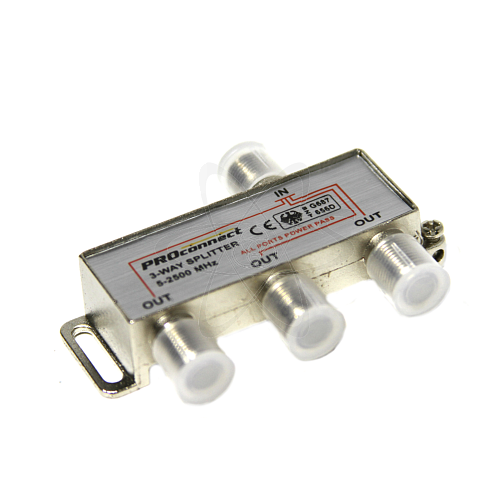Делитель ТВх3 под F-разьем 5-2500МГц "СПУТНИК"PROCONNECT