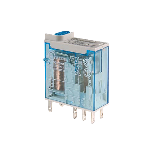 Реле Finder миниатюрн.46.52.9.024.0040 8А 2СО кнопка тест + мех.индикатор 24В DC